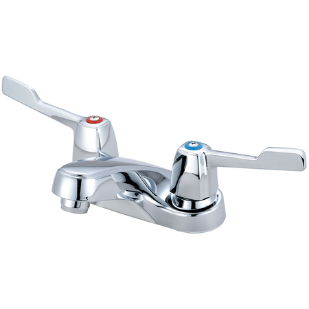 OLYMPIA FAUCETS Two Handle Bathroom Faucet, NPSM, Centerset, Polished Chrome, Weight: 2.1 L-7251